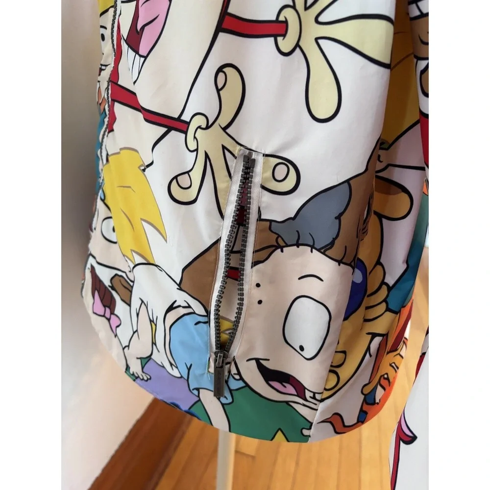 90s Members‎ Only x Nickelodeon Rugrats Multi Color Windbreaker Jacket Men Small
